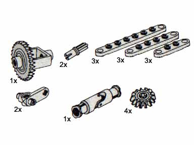 LEGO 5242 Differential Housing and Steering Elements