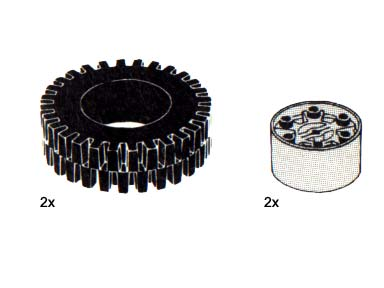 LEGO 5246 Tires (81mm) with Hubs