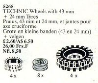 LEGO 5265 Tires (24-43 mm) with Spoked Hubs