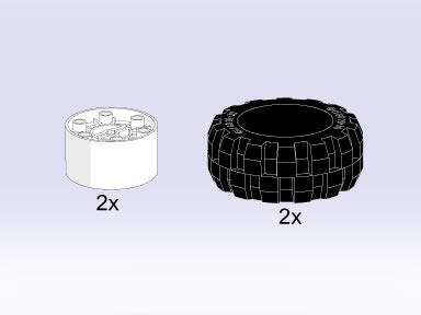 LEGO 5271 Tires (50mm) with Hubs