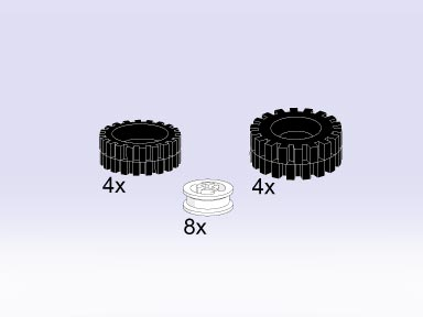 LEGO 5274 Tires with Hubs