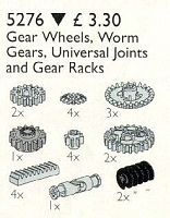 LEGO 5276 Gear Wheels, Worm Gears, Racks, Universal Joints