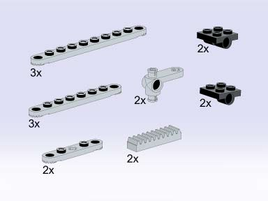 LEGO 5279 Steering Elements, Plates and Gear Racks