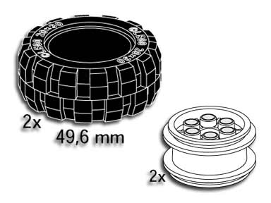 LEGO 5281 Balloon Tires (49.6 mm)