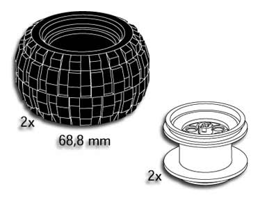 LEGO 5282 Balloon Tires (68.8 mm)