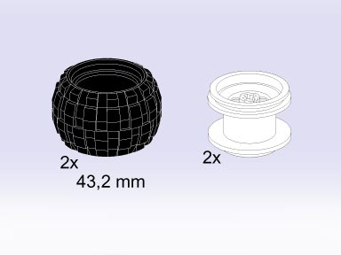 LEGO 5283 Balloon Tires (43.2 mm)