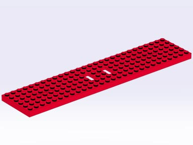 LEGO 5309 Wagon Plate, Red (6 x 28)