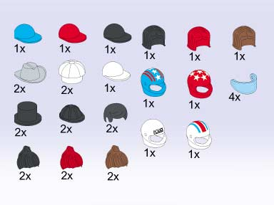 LEGO 5393 Headgear (Hats and Hair)