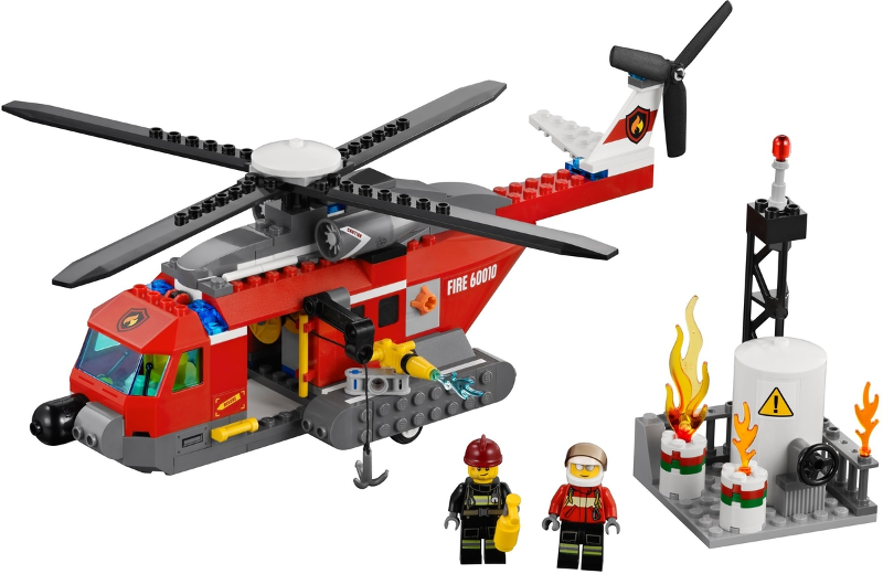 LEGO 60010-2 Fire Helicopter (Studs on Side Version)
