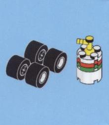 LEGO 60024-17 Advent Calendar 2013, City (Day 16) - Wheels and Oil Barrel