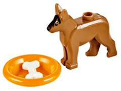 LEGO 60063-16 Advent Calendar 2014, City (Day 15) - Dog with Bone and Food Dish