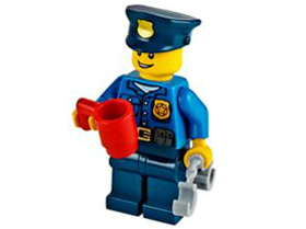 LEGO 60063-19 Advent Calendar 2014, City (Day 18) - Policeman with Cup and Handcuffs