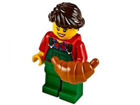 LEGO 60063-6 Advent Calendar 2014, City (Day  5) - Girl with Croissant