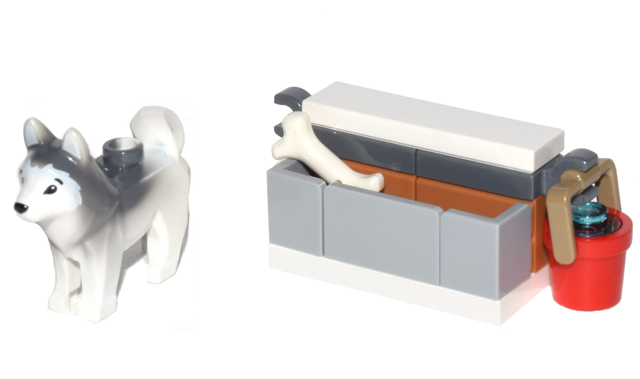 LEGO 60133-23 Advent Calendar 2016, City (Day 22) - Dog with Stand, Water Bucket and Bone