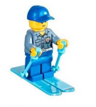 LEGO 60155-14 Advent Calendar 2017, City (Day 13) - Coast Guard Worker with Skis and Ski Poles