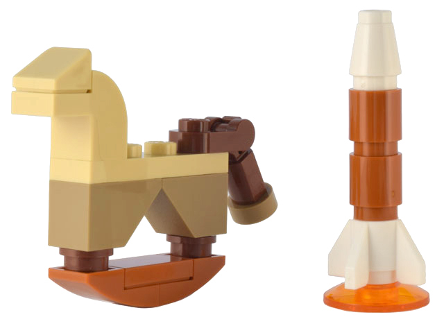 LEGO 60352-19 Advent Calendar 2022, City (Day 18) - Rocking Horse and Toy Rocket