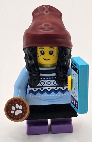LEGO 60381-15 Advent Calendar 2023, City (Day 14) - Girl with Cell Phone / Smartphone and Dog Treat