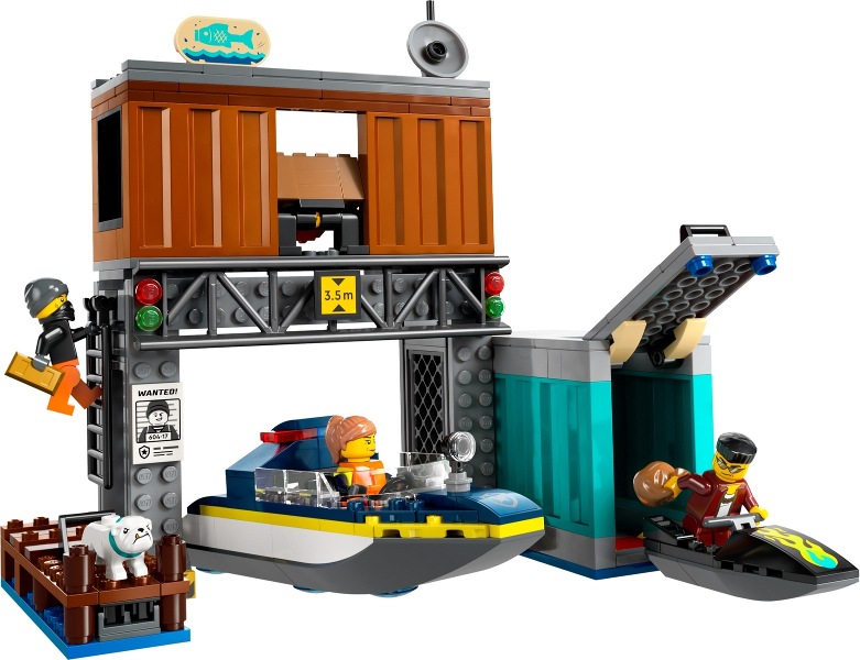 LEGO 60417 Police Speedboat and Crooks' Hideout