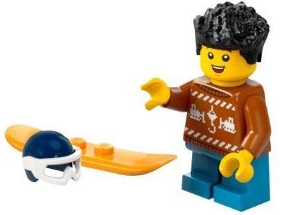 LEGO 60436-2 Advent Calendar 2024, City (Day  1) - Snowboarder with Holiday Sweater