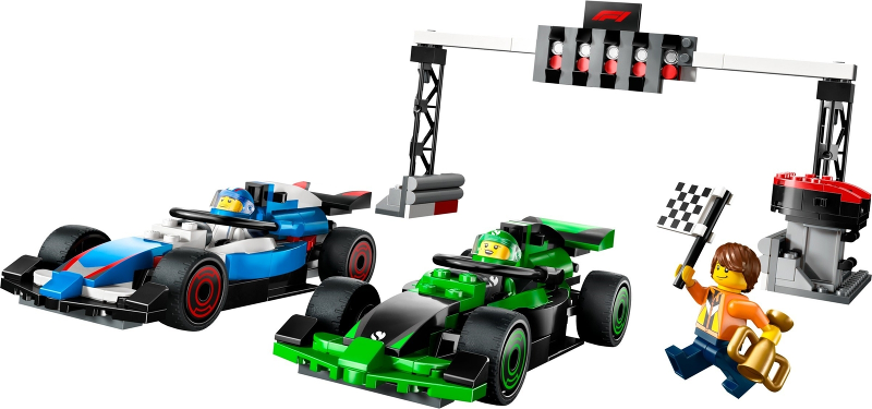 LEGO 60474 F1 Grid with VCARB & Sauber Race Cars