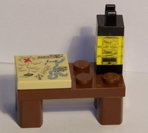 LEGO 6299-3 Advent Calendar 2009, Pirates (Day  2) - Table with Lamp and Map