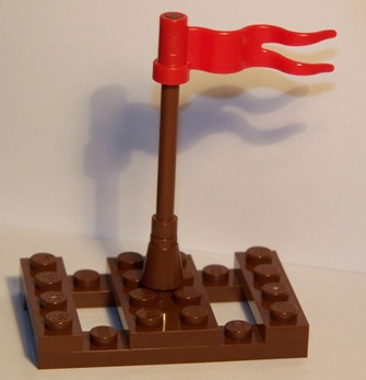 LEGO 6299-9 Advent Calendar 2009, Pirates (Day  8) - Raft with Flagpole