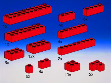LEGO 634 Extra Bricks in Red