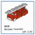 LEGO 655-2 1:87 Mercedes Fire Truck