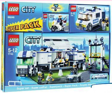 LEGO 66246 City Bundle Pack, Super Pack (Copack of Sets 7235-2, 7245-2, and 7743)