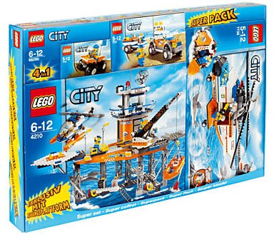 LEGO 66290 City Bundle Pack, Super Pack (Copack of Sets 4210, 7736, 7737, and 7738)