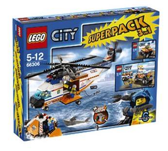 LEGO 66306 City Bundle Pack, Super Pack 3 in 1 (Sets 7736, 7737, and 7738)