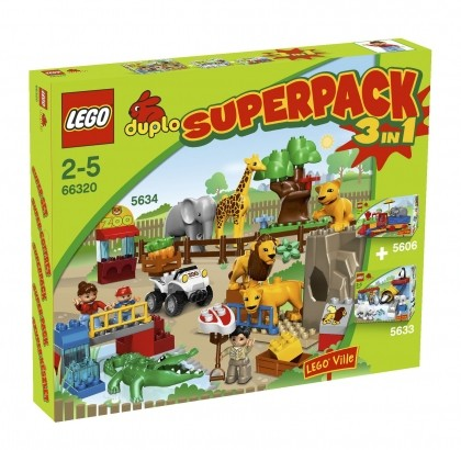 LEGO 66320 DUPLO Bundle Pack, Super Pack 3 in 1 (Sets 5606, 5633, and 5634)