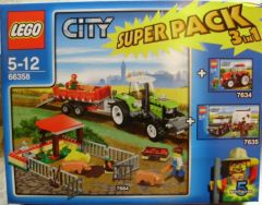 LEGO 66358 City Bundle Pack, Super Pack 3 in 1 (Sets 7634, 7635, and 7684)