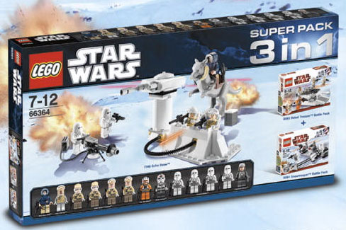 LEGO 66364 Star Wars Bundle Pack, Super Pack 3 in 1 (Sets 7749, 8083, and 8084)