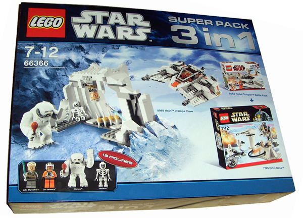 LEGO 66366 Star Wars Bundle Pack, Super Pack 3 in 1 (Sets 7749, 8083, and 8089)