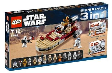 LEGO 66368 Star Wars Bundle Pack, Super Pack 3 in 1 (Sets 8083, 8084, and 8092)
