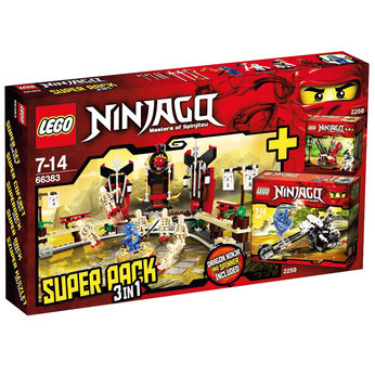 LEGO 66383 NINJAGO Bundle Pack, Super Pack 3 in 1 (Sets 2258, 2259, and 2519)