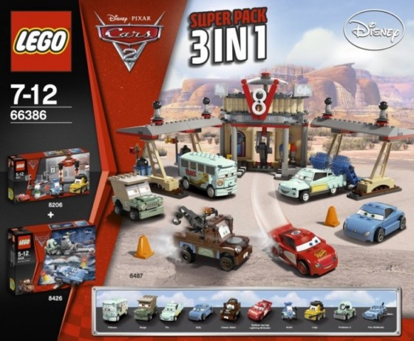 LEGO 66386 Cars 2 Bundle Pack, Super Pack 3 in 1 (Sets 8206, 8426, and 8487)