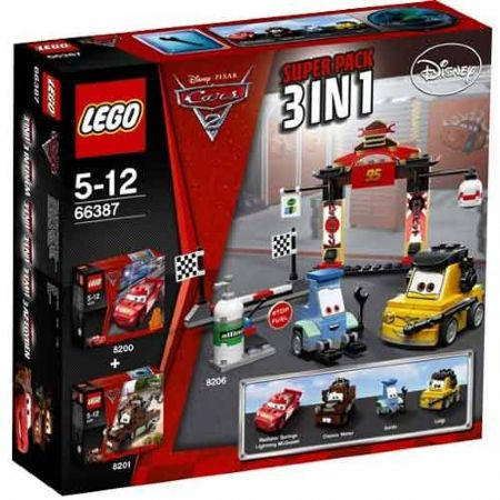 LEGO 66387 Cars 2 Bundle Pack, Super Pack 3 in 1 (Sets 8200, 8201, and 8206)