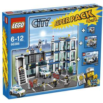 LEGO 66388 City Bundle Pack, Super Pack 4 in 1 (Sets 7235, 7279, 7285, and 7498)