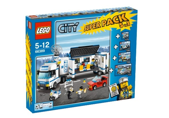 LEGO 66389 City Bundle Pack, Super Pack 5 in 1 (Sets 7279, 7285, 7286, 7288, and 7741)