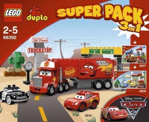 LEGO 66392 DUPLO Bundle Pack, Cars 2, Super Pack 3 in 1 (Sets 5816, 5817, and 5818)