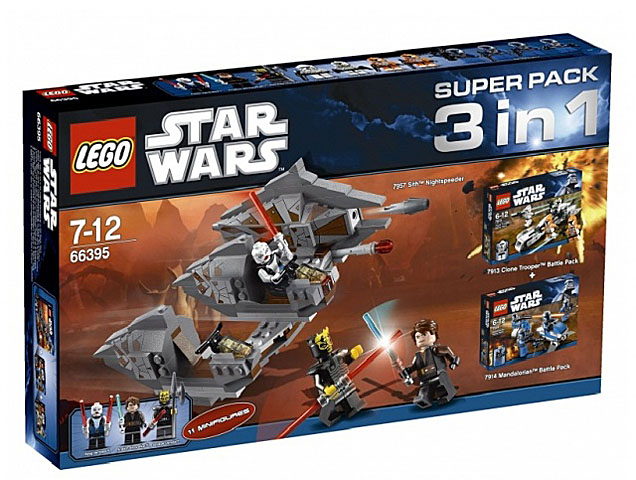 LEGO 66395 Star Wars Bundle Pack, Super Pack 3 in 1 (Sets 7913, 7914, and 7957)