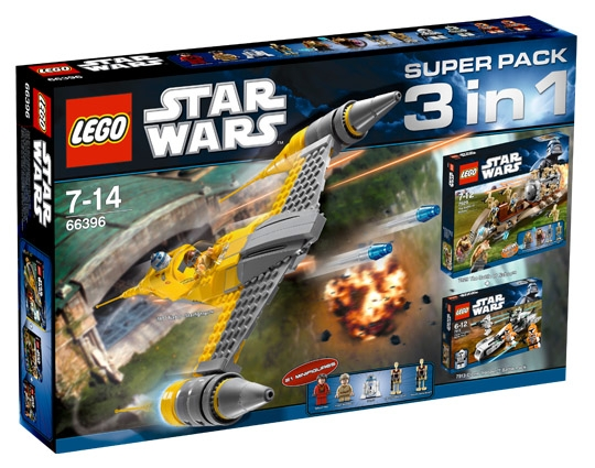LEGO 66396 Star Wars Bundle Pack, Super Pack 3 in 1 (Sets 7877, 7913, and 7929)