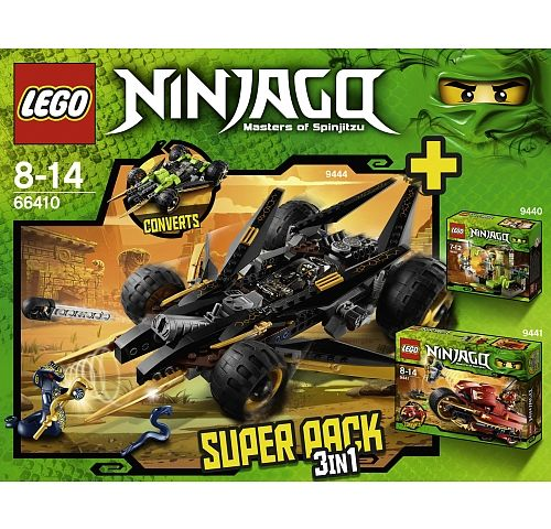 LEGO 66410 NINJAGO Bundle Pack, Super Pack 3 in 1 (Sets 9440, 9441, and 9444)