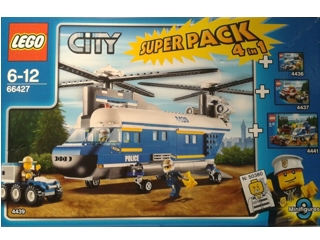 LEGO 66427 City Bundle Pack, Super Pack 4 in 1 (Sets 4436, 4437, 4439, and 4441)