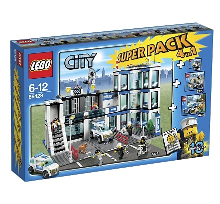 LEGO 66428 City Bundle Pack, Super Pack 4 in 1 (Sets 4436, 7235, 7279, and 7498)