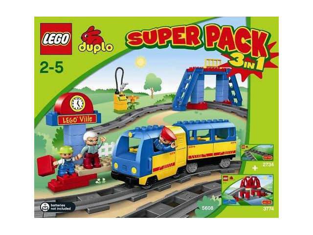 LEGO 66429 DUPLO Bundle Pack, Super Pack 3 in 1 (Sets 2734, 3774, and 5608)