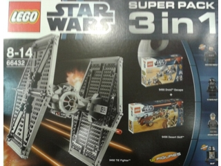 LEGO 66432 Star Wars Bundle Pack, Super Pack 3 in 1 (Sets 9490, 9492, and 9496)