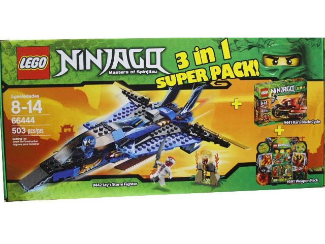 LEGO 66444 NINJAGO Bundle Pack, 3 in 1 Super Pack! (Sets 9441, 9442, and 9591)